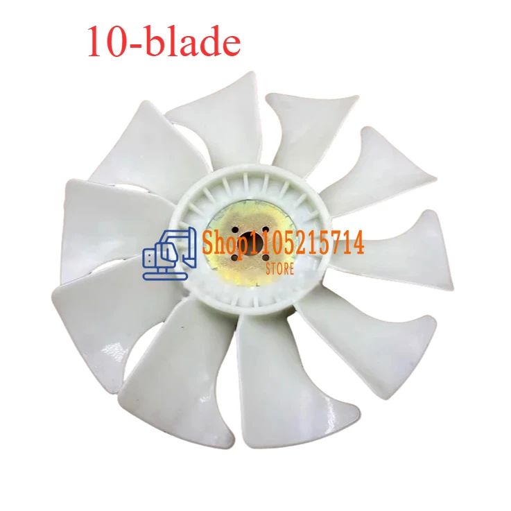 18 Mini Excavator Fan Blade 10 Blade with Yanmar 3TNV80 Engine Cooling Water Tank Wind Blade for Construction Equipment