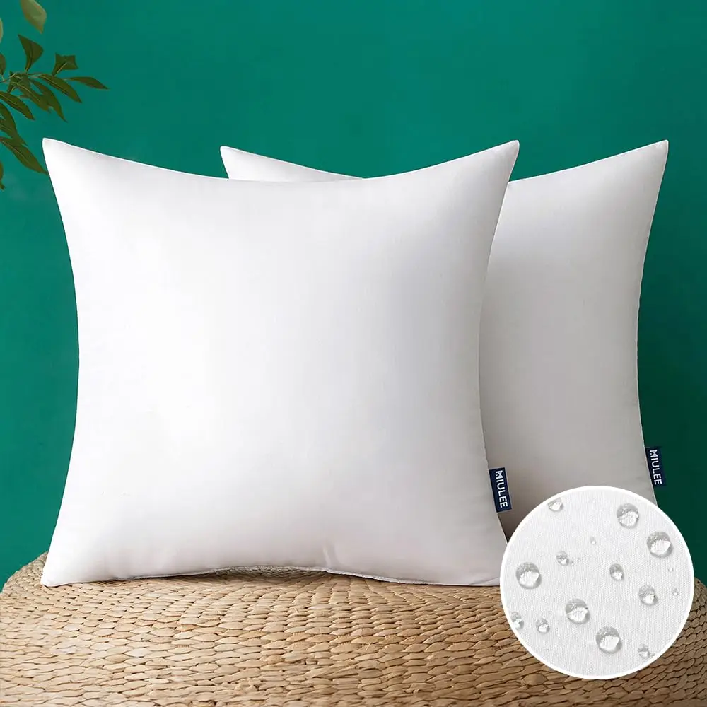 

Pa Of 2 20X20 H Outdoor Pillow Inserts Waterproof Decorative Throw Pillow Insert, Square Lumbar Garden Pillow Form For Patio
