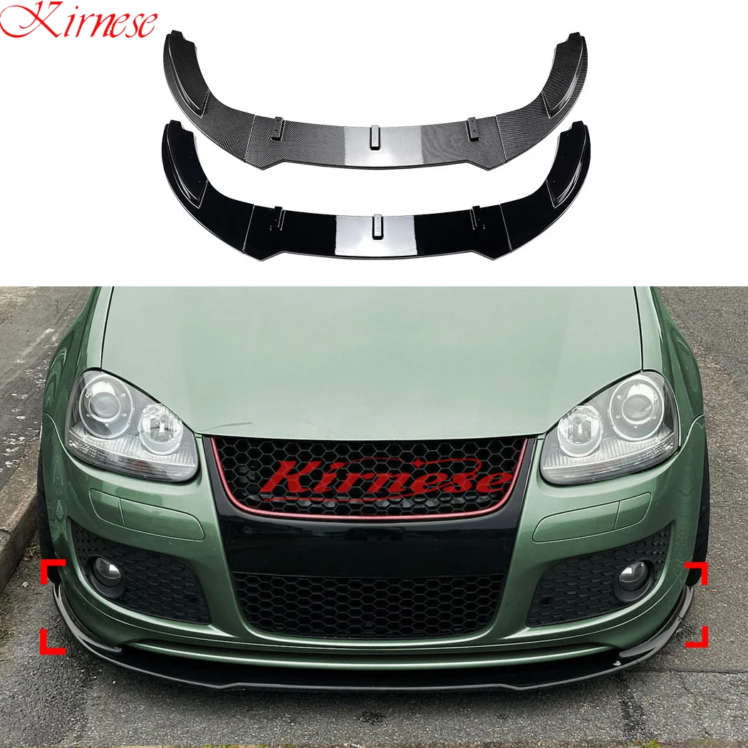 Front Bumper Lip Spoiler For VW Golf 5 Golf MK5 GTI Jetta MK5 GLI Car Front Bumper Protector Lower Blade Splitter Car Styling