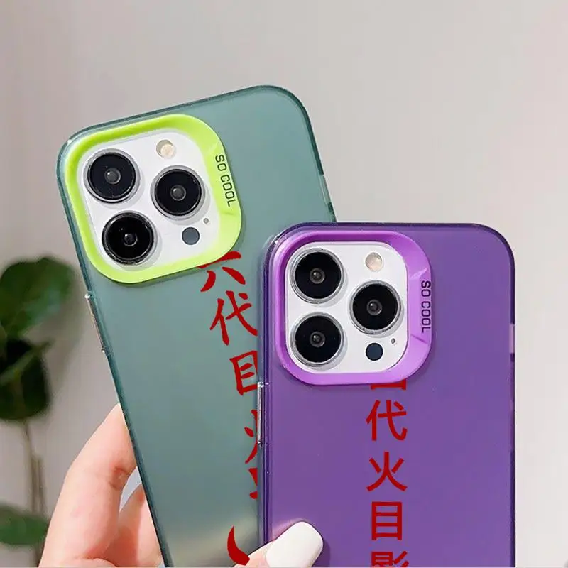 Narutos Namikazes LOGO Phone Case For Apple iPhone 11 14 15 13 Pro Max 12 Silicone 15 Plus 11Pro Lens Protect Plating Coque