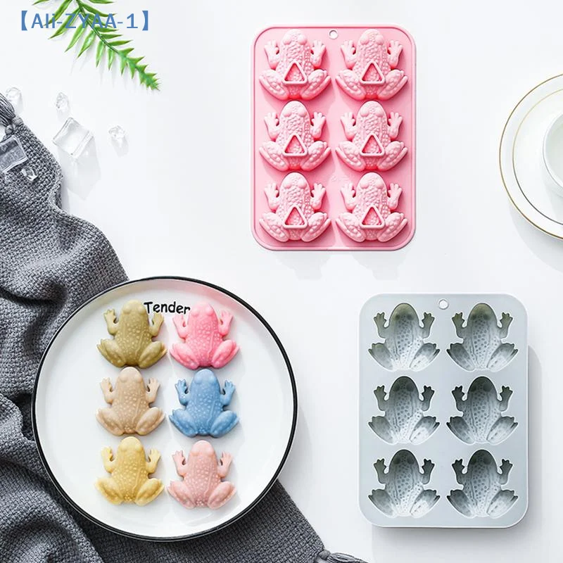 6-hole Toad Silicone Molds Passover Frog Fondant Candy Chocolate Mould Epoxy Resin Mold Baking Cake Decoration 【ZYAA-1】
