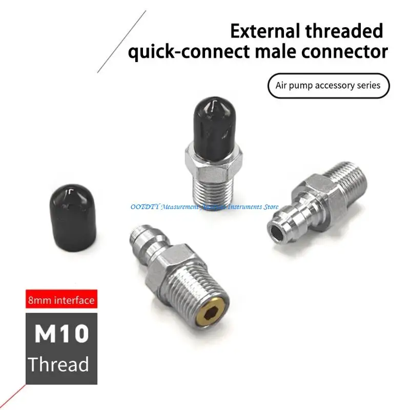 367D Steel M10x1/ 1/8NPT/ 1/8BSPP Male Threaded Fitting Connector For Outdoor Equipment High Pressure Pumps Connection