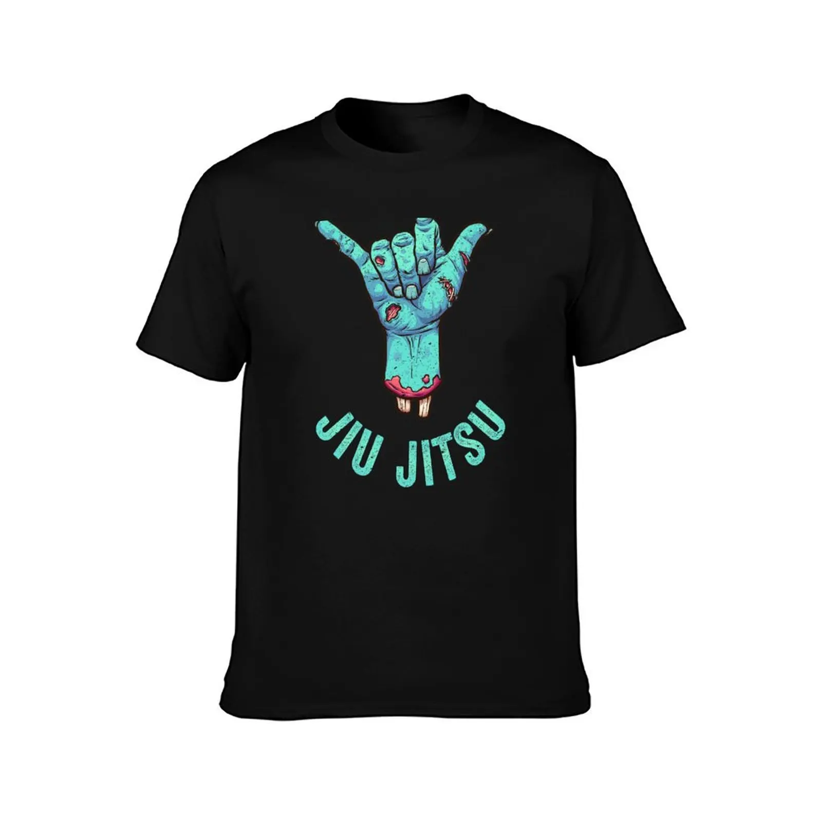 Jiu Jitsu Shaka Zombi hand graphic T-Shirt Summer Casual Cotton Tee Oversized Streetwear Tops Vintage Graphic Print