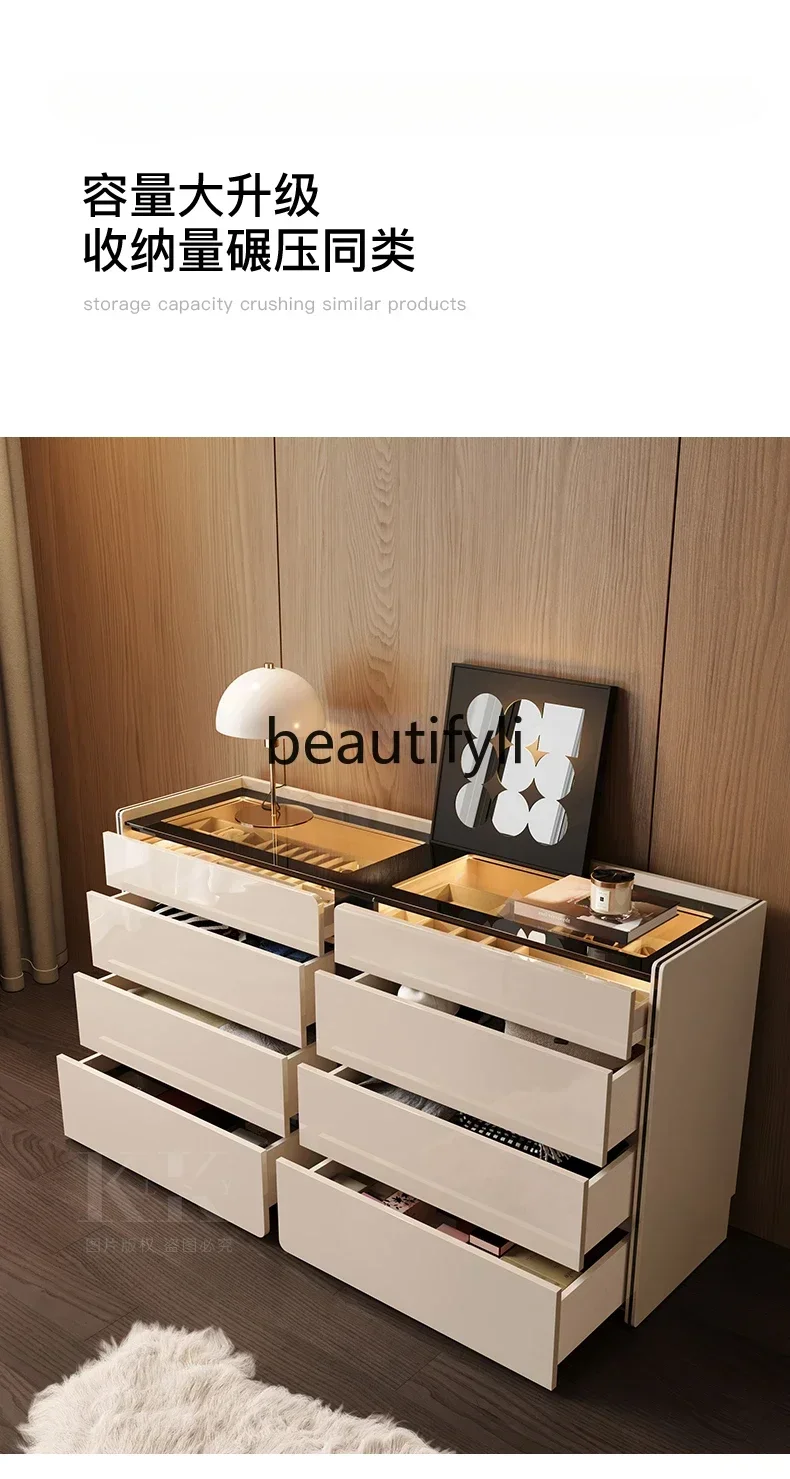 FG40Italian light luxury five or six chest cabinets, bedroom storage, modern wall entrance locker