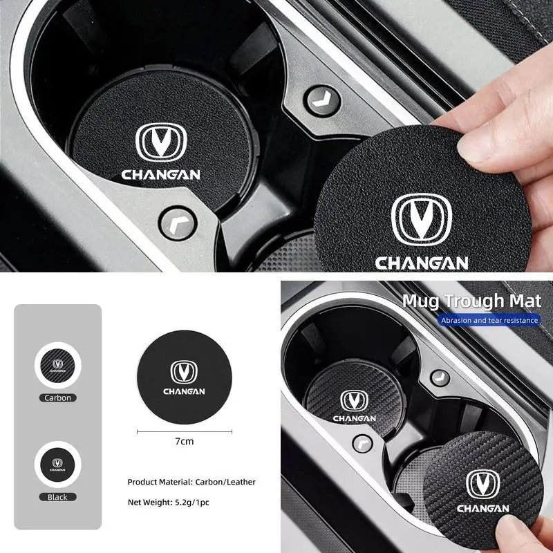 For Changan CS55 PLUS CS75 PLUS CS35 ALSVIN S07 S05 PLUS MAX UNI‑V 2Pcs Waterproof Easy Clean Cup Hold