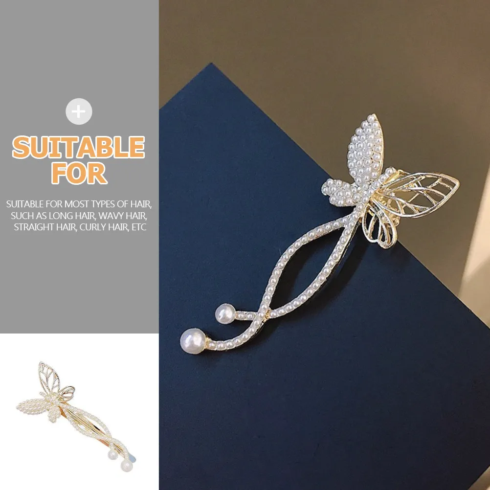 4Pcs Pearls Hair Clip Barrette Bridal Wedding Prom Evening Party Daily Life Stylish Simple Sophisticated Appearance Enhancer