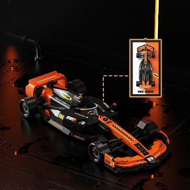 Technische F1 Super Racing Fahrer Formel Baustein MOC Stadt Fahrzeug Coole Berühmte Sport Auto DIY Spielzeug Kinder Geburtstag Geschenke