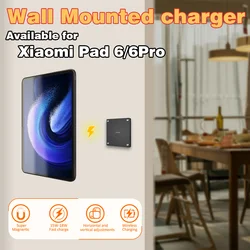 Suporte de parede magnética com estojo de carregamento, Xiaomi Pad 6S Pro, atualizado, carga rápida 18W, ímãs fortes na parede, Xiaomi Pad 6