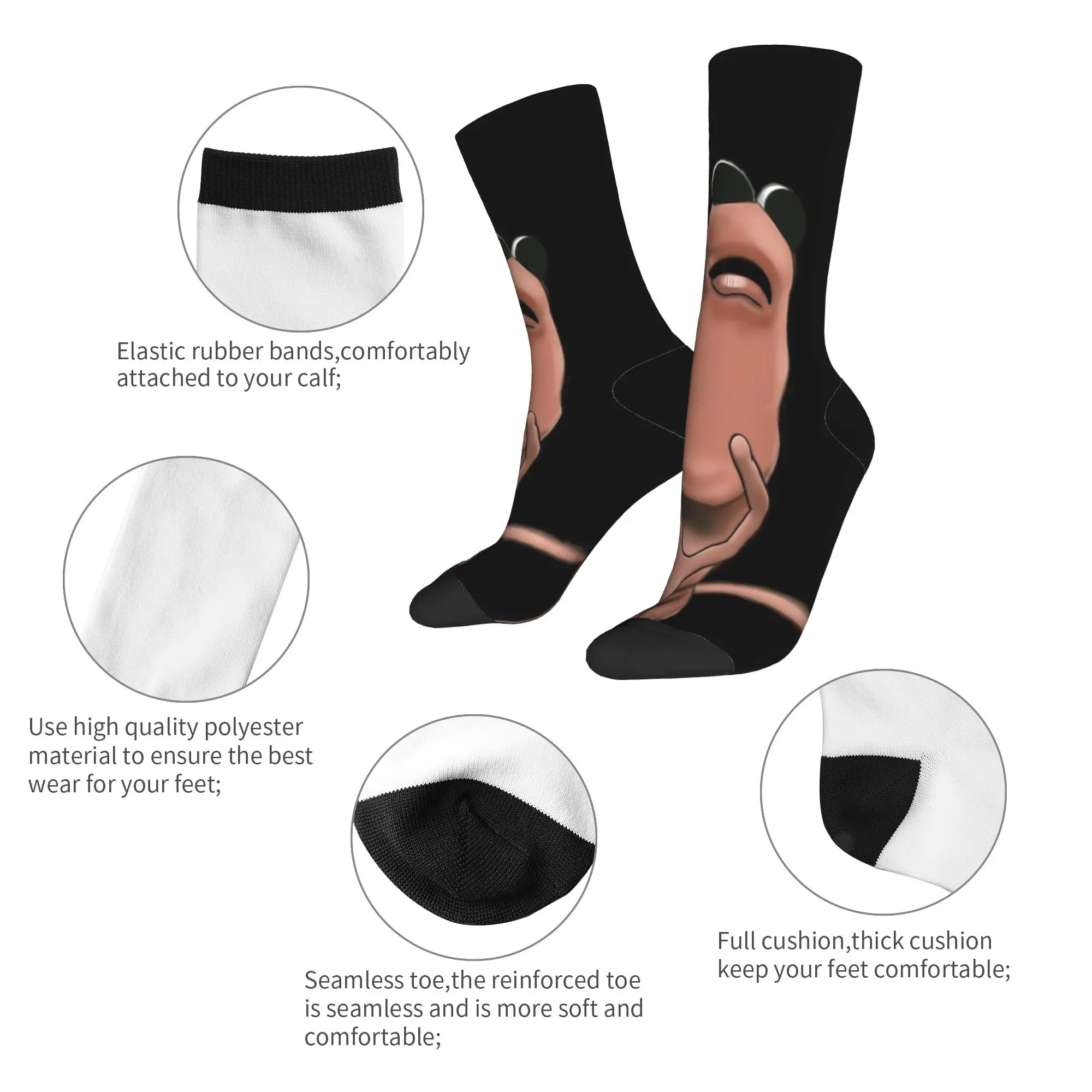 Marcus-medias divertidas Meme, calcetines góticos, calcetines cómodos para hombre, calcetines antideslizantes con gráfico para correr de otoño, regalo