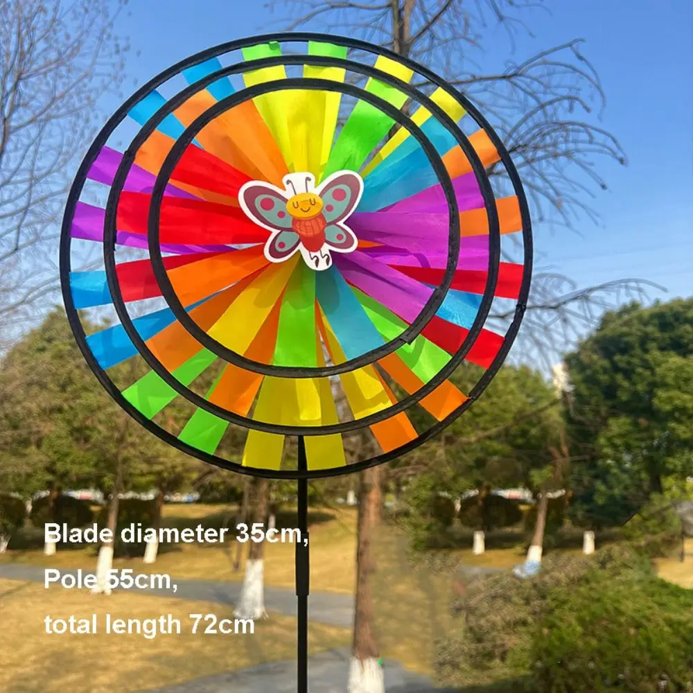 Multistyles Sunflower Windmill Laser Turntable Glitter PVC Rotating Sunflower Diameter 35cm Colorful Double-layer Turntable