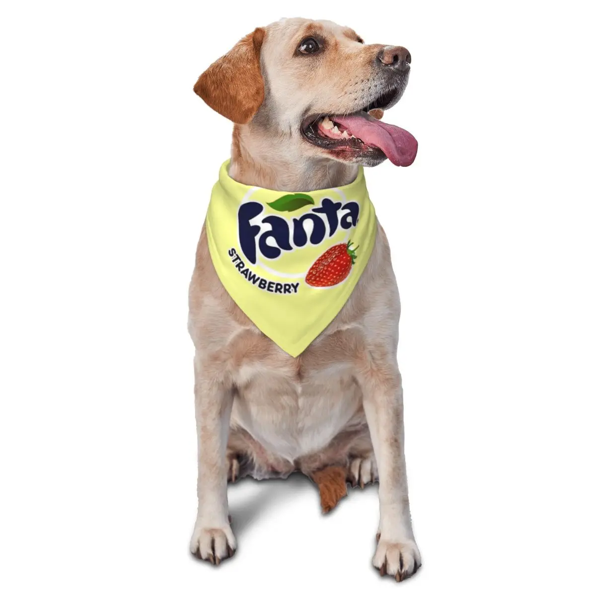 Fanta fresa mascota bufanda poliéster gatos cachorros pañuelos novedad triángulo babero perro gato accesorios