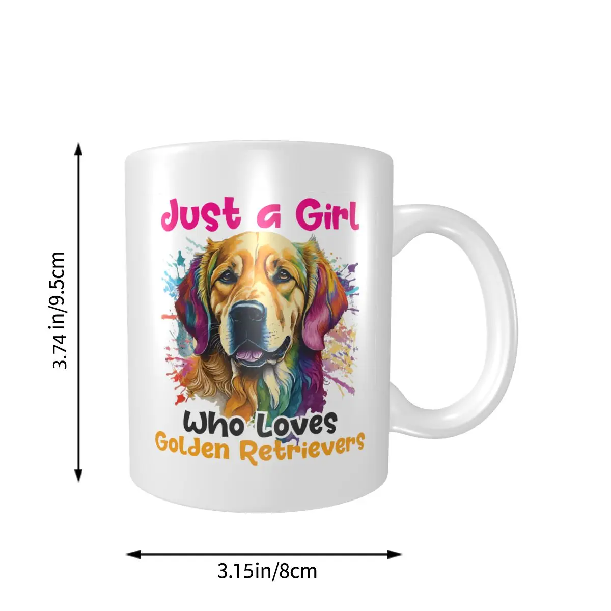 Mark Cup Mug Just A Girl Who Loves Golden Retrievers Dog Canine Lover Coffee Mugs Tea Milk Water Cup Travel Mugs For Office Home image 6