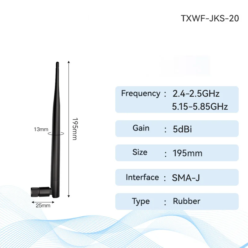 10 sztuk/partia 2.4G/5.8G XHCIOT antena Wifi antena serii PCB mały rozmiar SMA-J 5dBi gumowa antena do modułu bezprzewodowego dla Ruter