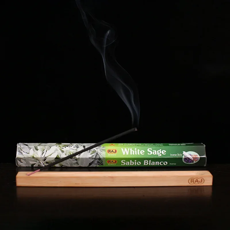 20sticks/box RAJ White Sage Indian Incense Sticks Natural Sandalwood Nice Scents for Home Meditaion Yoga Joss Stick Incense view 6
