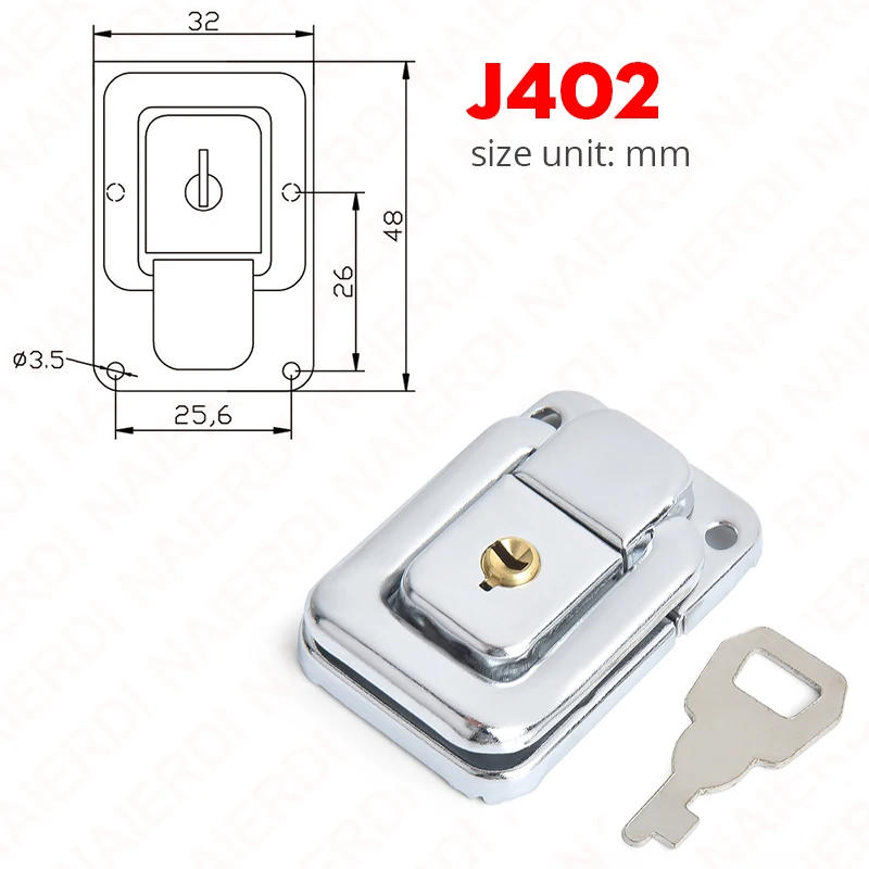 NAIERDI 6PCS Weichstahl Haspe Schrank Boxen Gefederte Latch Catch Toggle Haspe Für Schiebetür Fenster Hardware Werkzeug box Schloss