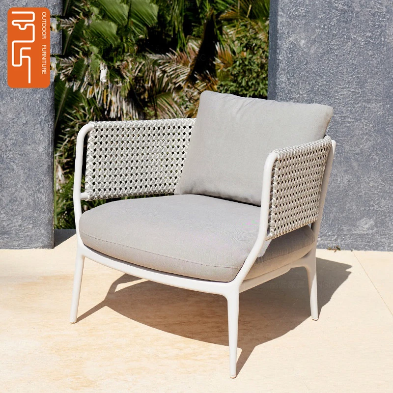 

Outdoor sofa, courtyard casual rattan chair, combined terrace, rattan furniture, waterproof and sunscreen, hotel