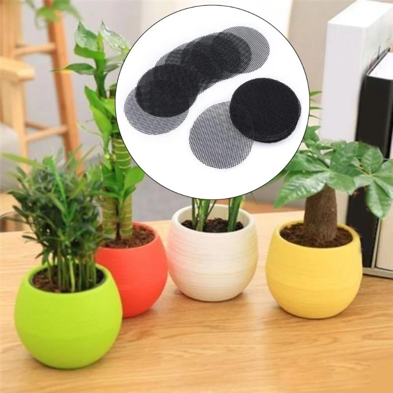 

50Pcs Bonsais Pots Bottom Grids Mat Mesh Plant Drainage Screens Gaskets Round Drainage Mesh Hole Screens Supplies best sale
