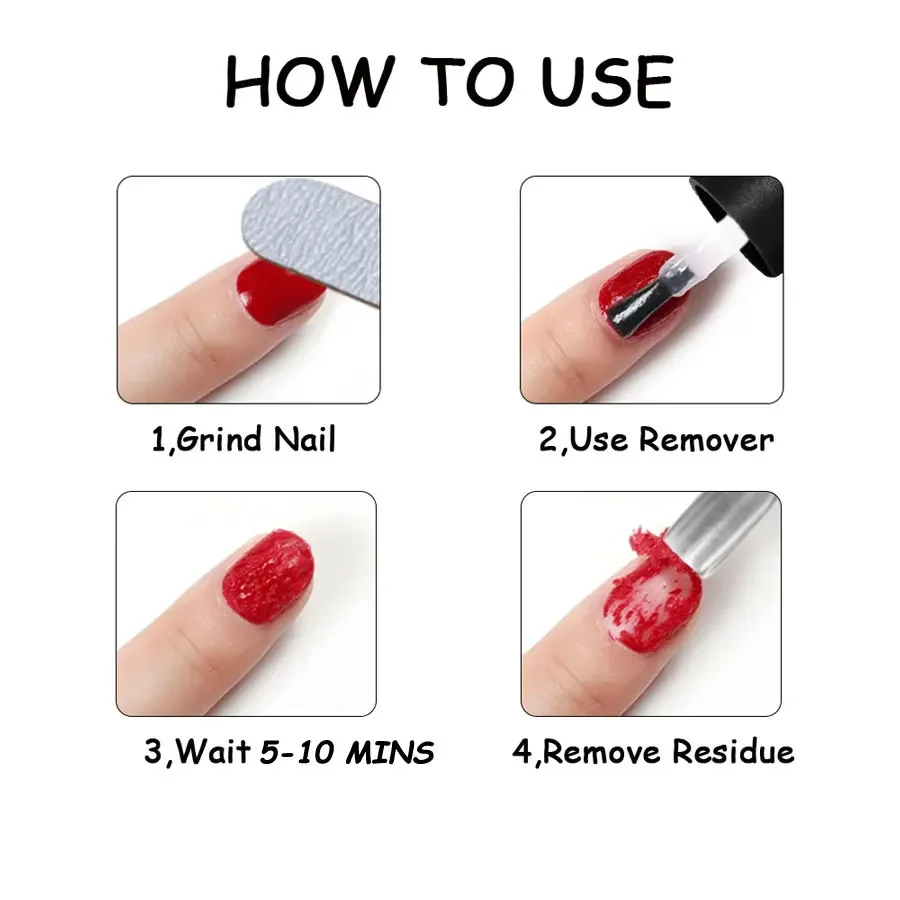 Magic Burst Nail Gel Polish Remover Peel Off Gel Remover Nail Remove Cream Clean Tools