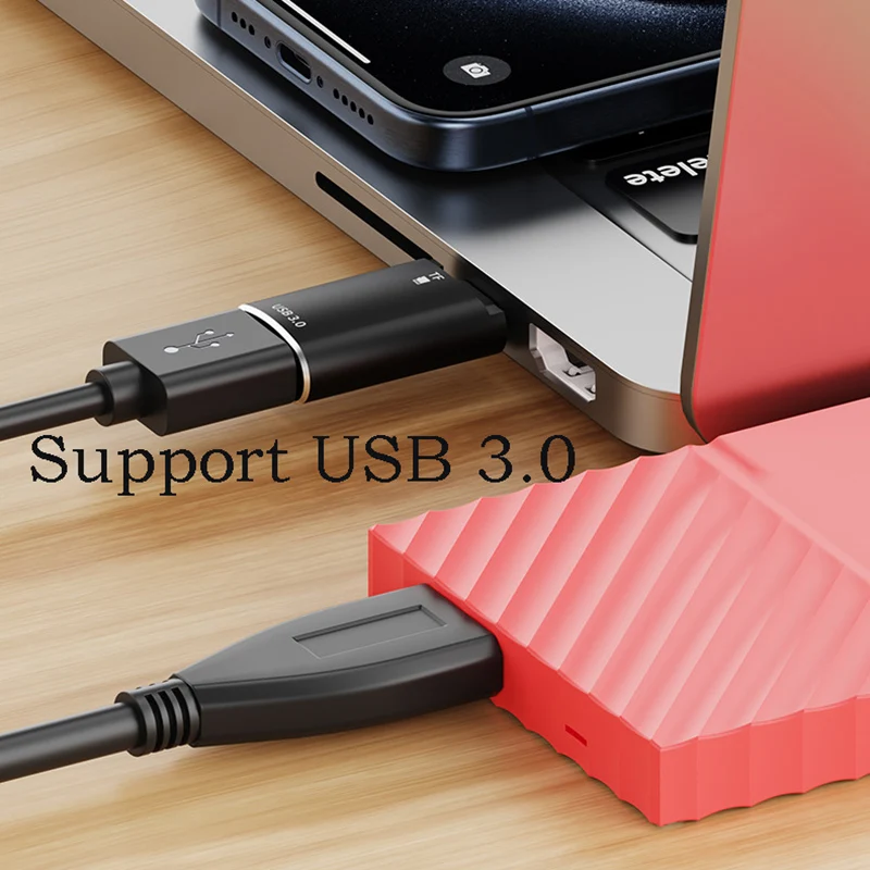 Konwerter typu C na USB Adapter OTG do telefonu komórkowego USB3.0 Czytnik kart Micro SD TF Przeglądarka Klucz do transferu danych Przedłużacz pamięci tabletu — zdjęcie produktu 5