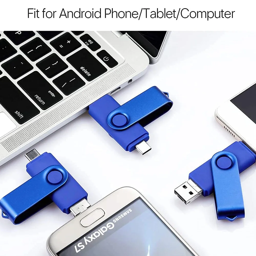 Unidad Flash USB OTG 3 en 1, Pendrive Micro USB tipo C, 1TB, 512G, 256G, 128GB, 1000GB, disco U