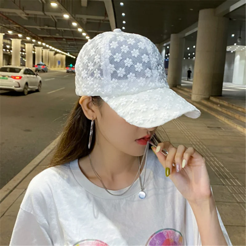 Cap for Women Summer Baseball Cap For Men Women Hollow Hat Breathable Snapback Cap кепка для девочки кепка женская