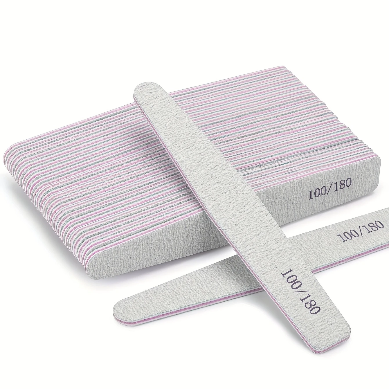 25Pack Double-Sided Nail Files, Grit Professional Emery Boards for Natural And Acrylic Nails, Reusable Manicure