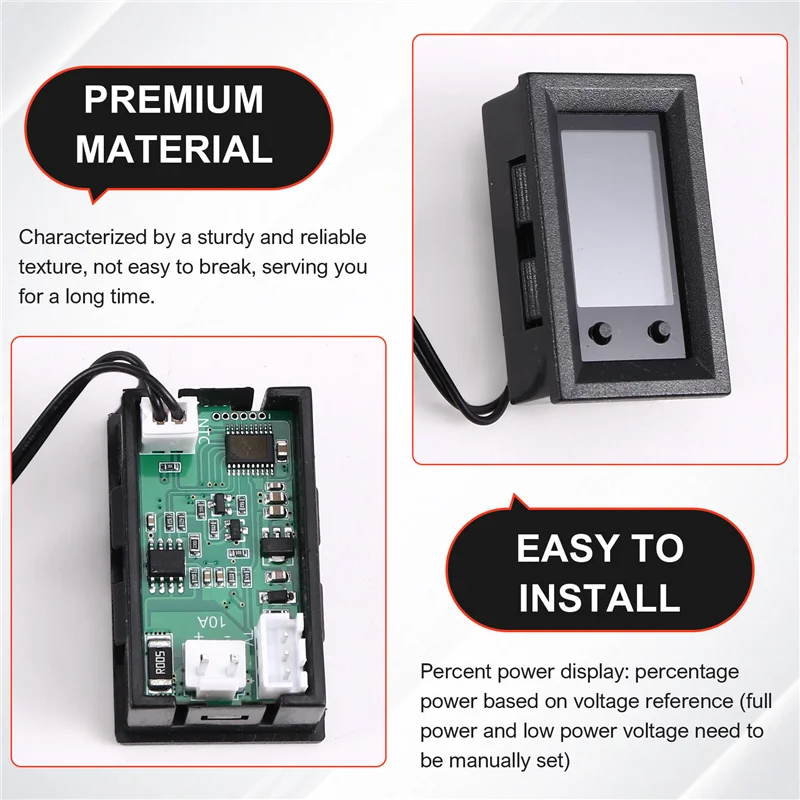 

DC 100V 10A Voltmeter Ammeter KWS Power Energy Meter LED Digital DC Wattmeter 9-In-1 Multi-Function Measuring Instrumenta52q