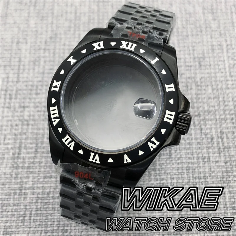 cassa-per-orologio-completamente-nera-da-40-mm-lunetta-fissa-luminoso-romano-digita-vetro-zaffiro-adatto-al-movimento-nh34nh35-mingzhu-miyota-pt5000