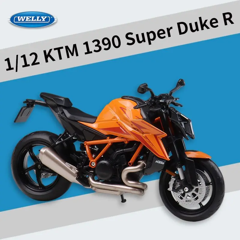 

Модель мотоцикла WELLY 1:12 KTM 1390 Super Duke R из литого сплава, готовая к эксплуатации, детализированная реплика нейкед-байка для коллекционеров и демонстрации
