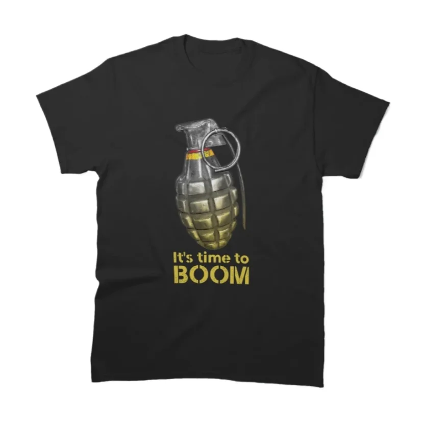 It's Time To BOOM Tacticool Style T-Shirt 100% Cotton O-Neck Summer Short Sleeve Casual Mens T-shirt Size S-3XL