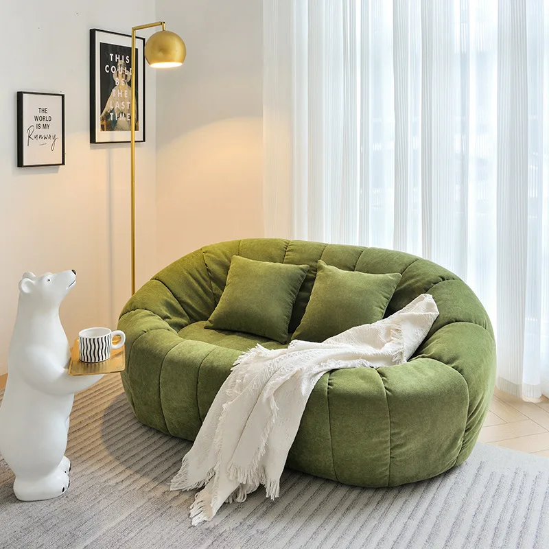 

Lamb fleece sofa Small apartment Internet celebrity leisure sofa Pumpkin lazy simple modern light luxury fabric