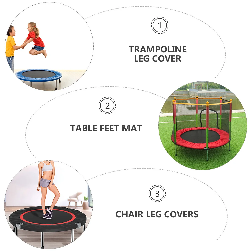 Tapis de sol antidérapant pour Trampoline, 8 pièces, pièces remplaçables, bouchons de jambes rebond Pro, accessoires réglables en Latex