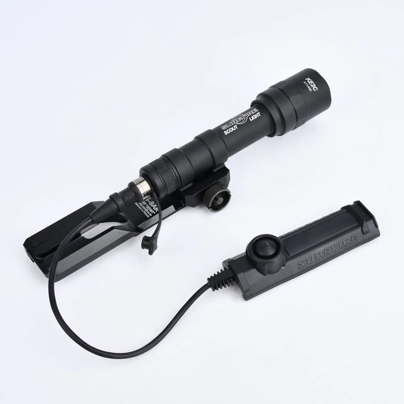 Surefir-linterna táctica M600 M600U para arma de explorador, potente luz LED de caza con interruptor de función, compatible con Base M-LOK KeyMod