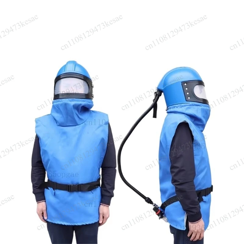 for Air Supplied Sandblasting Helmet With Activated Carbon Filter Air Temperature Regulator For Sand Blasting Surface Treatment