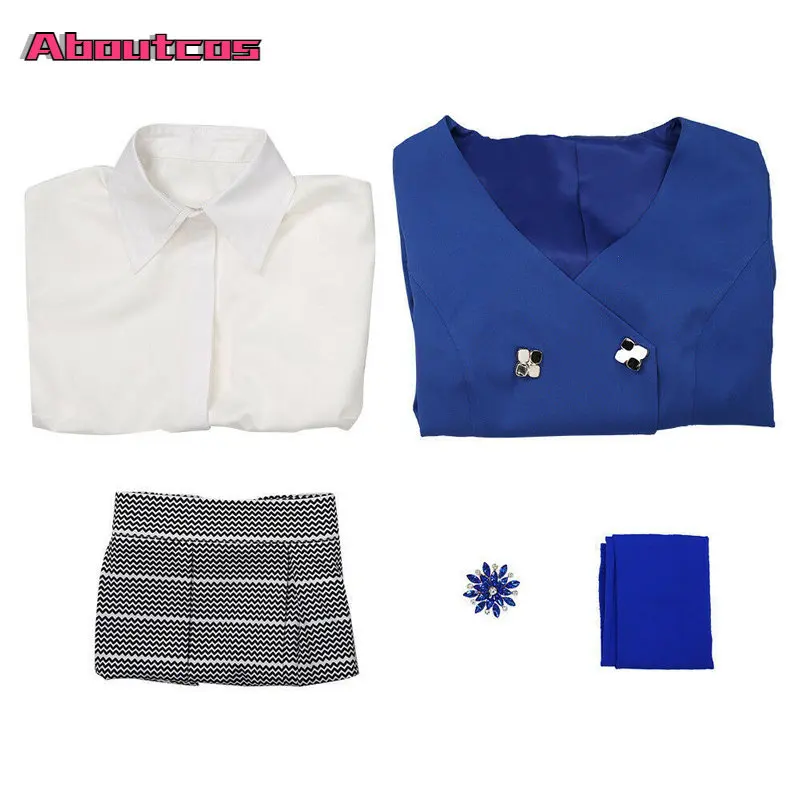 Aboutcos Movie Heathers The Musical-Veronica Sawyer Cosplay Costume Uniform Skirt Outfits Halloween Carnival Costumes