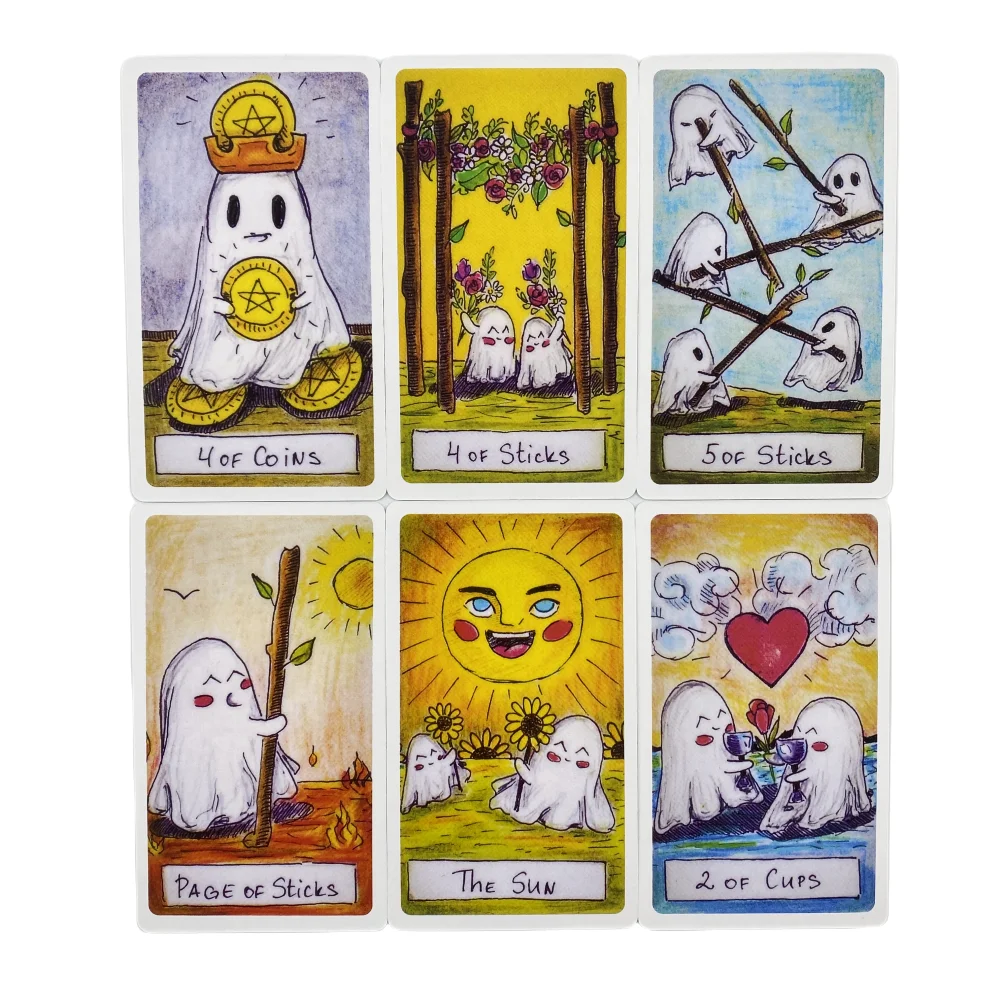 Cute Ghost Tarot Cards A 78 Deck Oracle English Visions Divination Edition Borad Playing Games