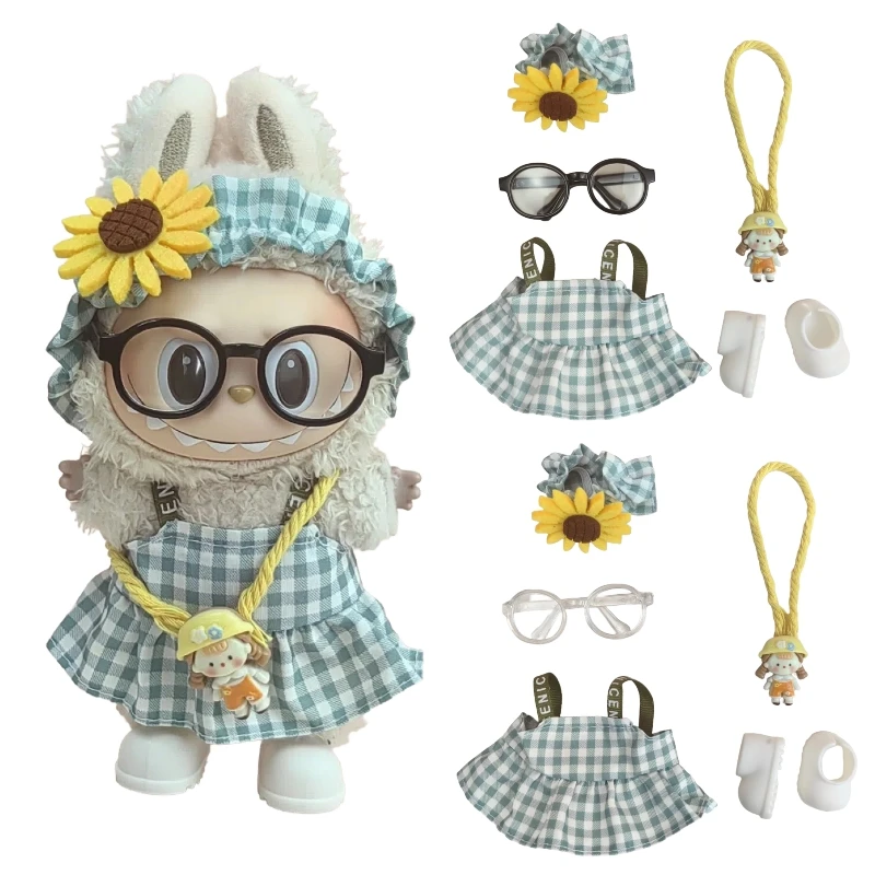 

For 17cm Labubu Idol V1V2 Fashion Mini Doll Clothes Outfit Accessories Stylish Outfit Clothes Sports Leisure Suit Clothing Gift