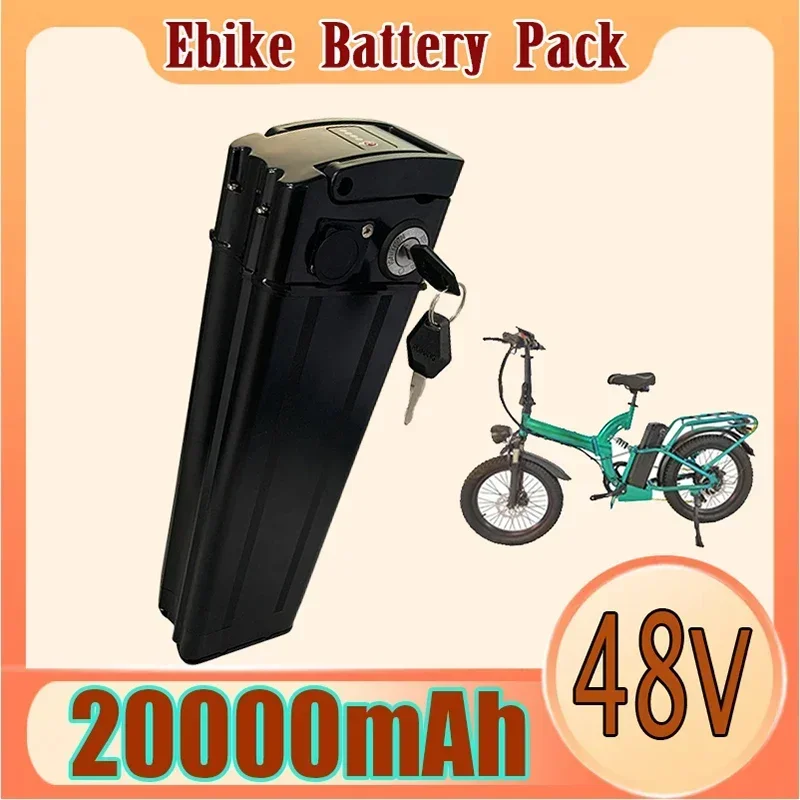 

NEW 48V 20AH Lithium Silver Fish Batterie For 350W 500W 750W 1000W Li-ion Battery Pack