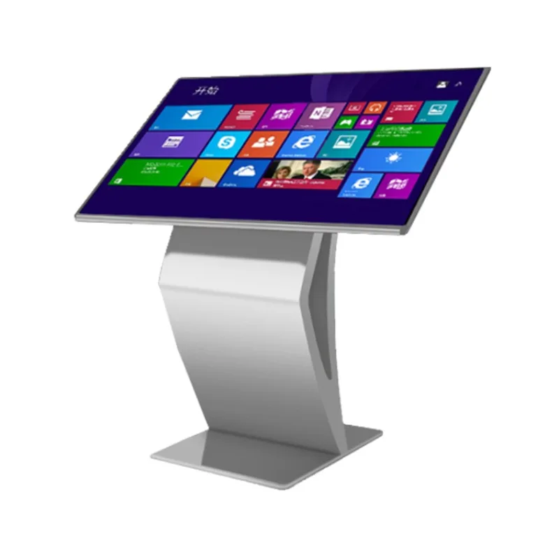 A computer 49 inch floor standing LCD panel touch screen totem digital signage kiosk high definition Mobile Pentium 4