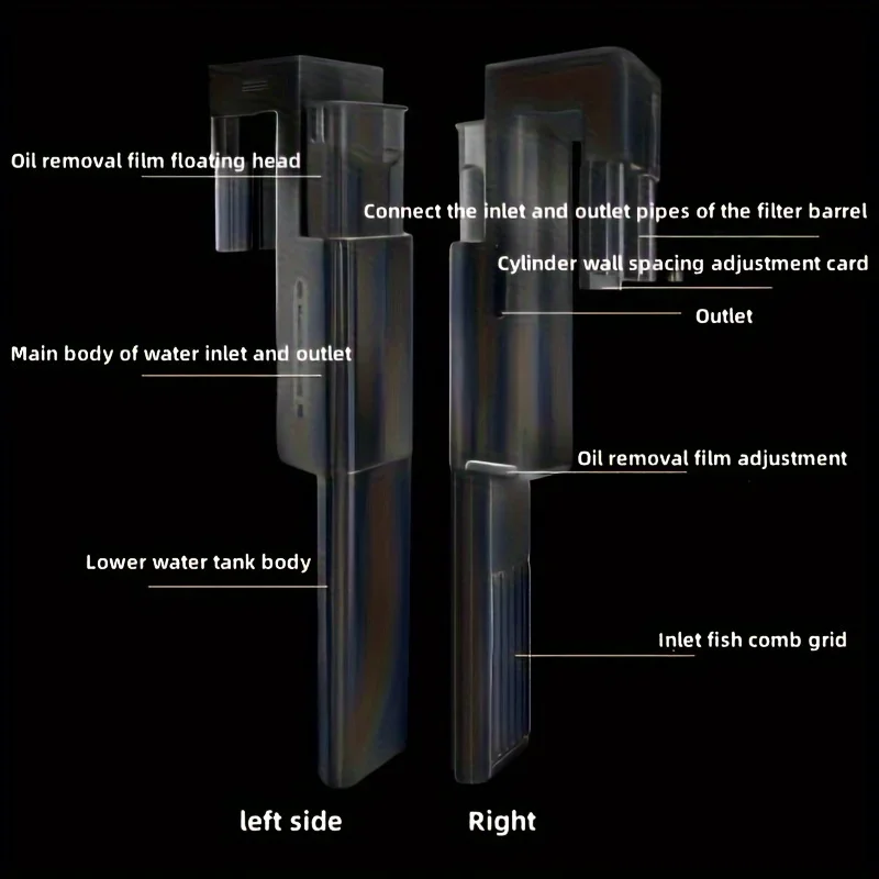 Fish tank integrated inlet and outlet pipe with degreaser film transparent water change pipe submersible pump