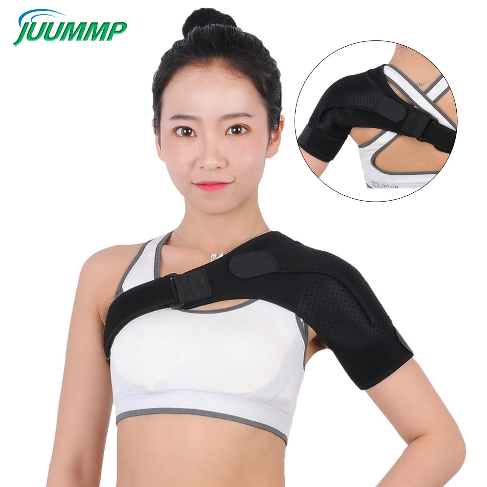 1Pcs Adjustable Breathable Gym Sports Care Single Shoulder Support Back Brace Guard Strap Wrap Belt Band Pads Bandage Men Women