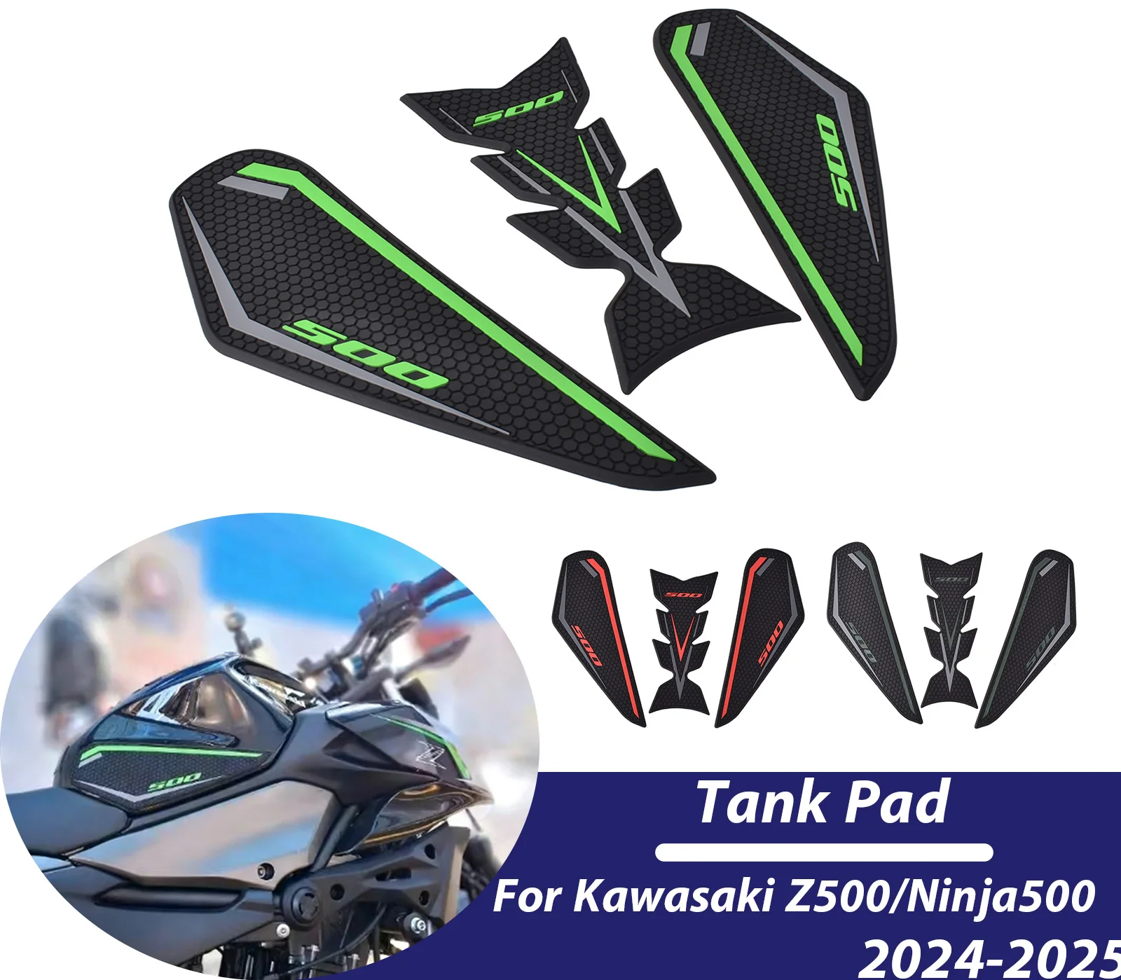 

Мотоциклетный бак, тяговая боковая накладка, газовое топливо, наколенник, наклейка для Kawasaki Ninja Z 500 SE 2024 2025, наклейки на мотоцикл, аксессуары