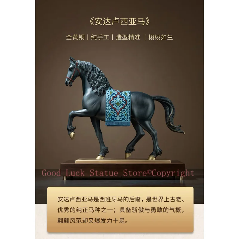 high grade Decoration art HOME Company shop Saudi Arabia Dubai ROYAL Auspicious GOOD Luck Success horse bronze Sculpture