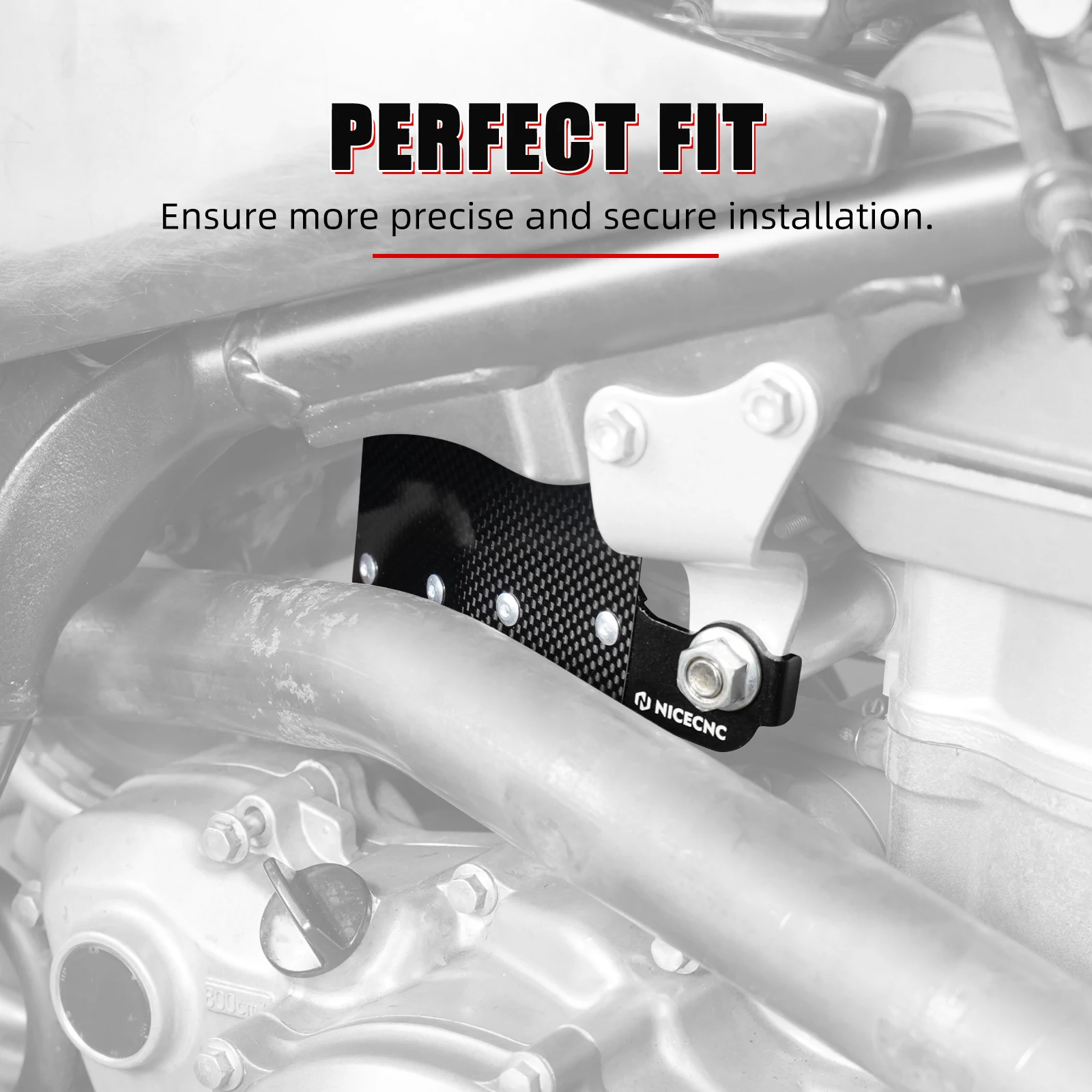 TRX450 المكربن الحرارة درع لهوندا TRX450R 2006-2009 TRX450ER 2009-2014 ألياف الكربون و T6-6061 الألومنيوم ATV الملحقات #6