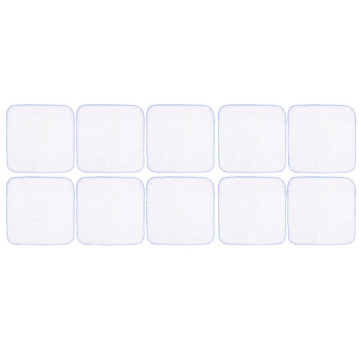 

10Pcs Baby Feeding Towel Gauze Soft Comfortable Quick Absorbent Multifunction Children Handkerchief Blue Large