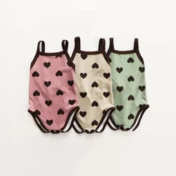 BaƱador con tirantes de amor para reciƩn nacido, + gorro traje de baƱo, 2 piezas, Bikini de playa estampado para bebƩ, traje de baƱo informal para niƱos, 2024