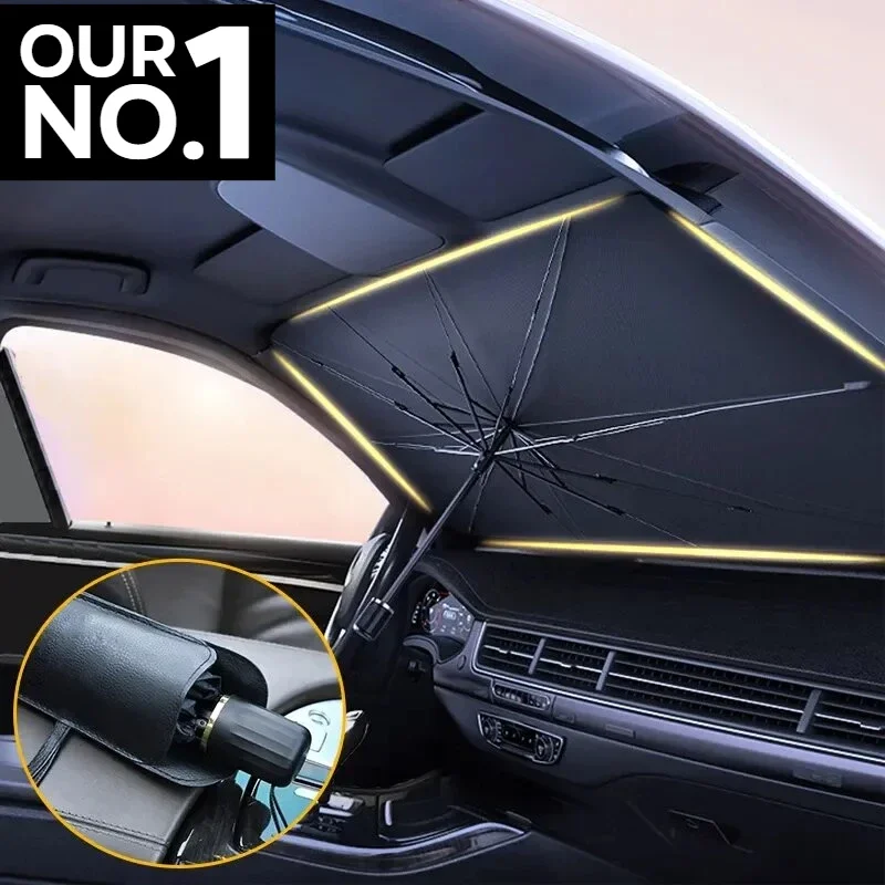 Car Sunshade for Front Wind Protection Sun Shield with Sun Protection and Heat Insulation Car Folding Car Large Sun Umbrella