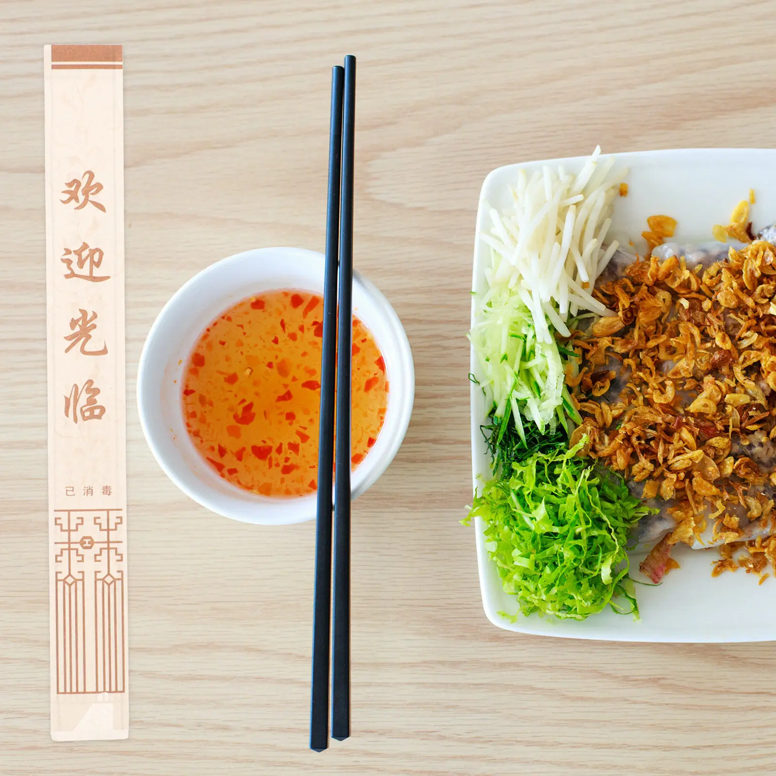 500Pcs Disposable Chopsticks Bags Paper Sleeve Open Design Suitable for Restaurant Kitchen Takeout Tableware Sleeve Portable view 4