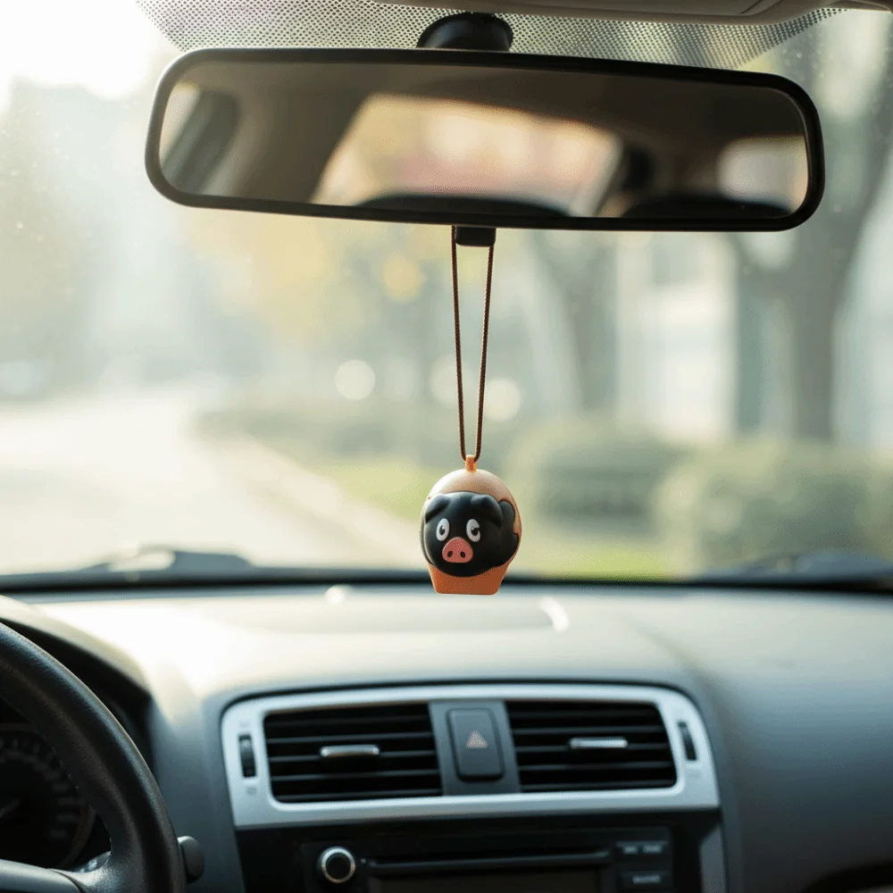 

Multifunctional Little Pig Keychains Anti-Lost Durable Little Pig PVC Pendant Cartoon Car Trinket Keyring Hanging Accessory