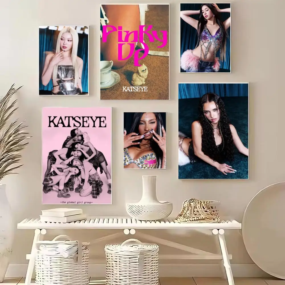KPOP K-KATSEYE Poster Poster Minimalist Art Print Waterproof Poster for Home Office Bedroom Decor Aesthetic Gift - view 3